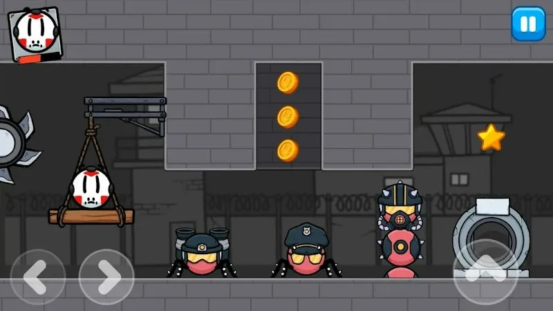 Các chướng ngại vật và thử thách trong game Ball Prison.