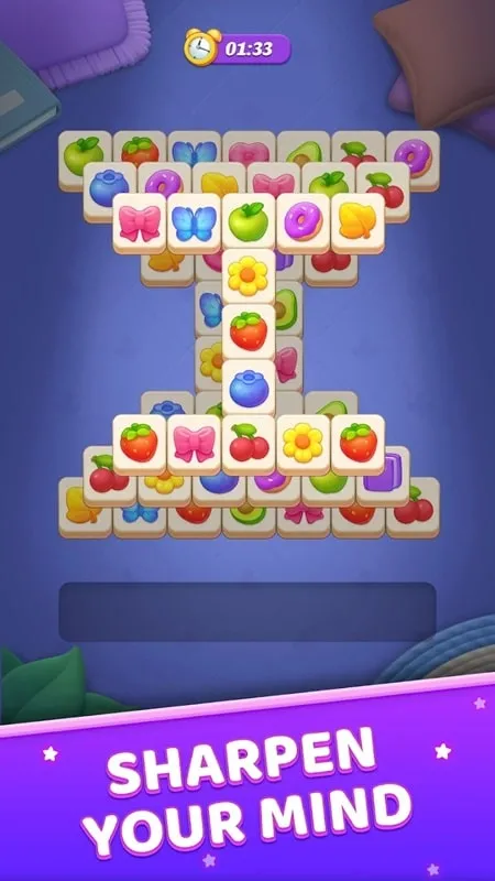 In-game screenshot of 3 Tiles Match displaying various tile styles and the gameplay area.