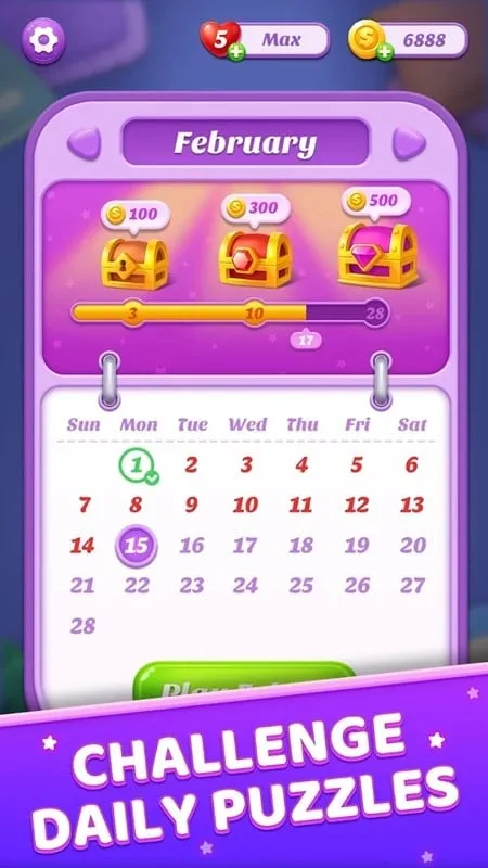 In-game screenshot of 3 Tiles Match demonstrating the use of booster items during gameplay.