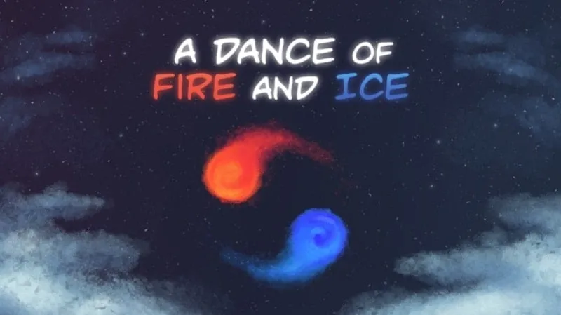 Two orbiting planets navigating a geometric maze in A Dance of Fire and Ice.