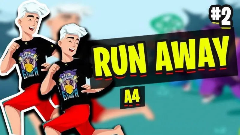 Jugador jugando A4 Run Away Challenge en su celular.