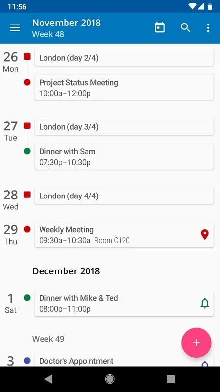 aCalendar mod interface showing premium features