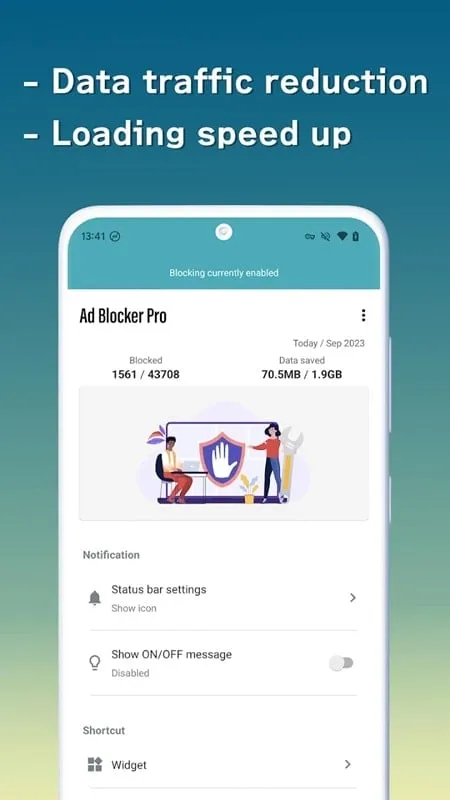 Ad Blocker Pro mod active