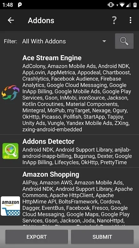 Aplikasi Addons Detector MOD APK untuk Android