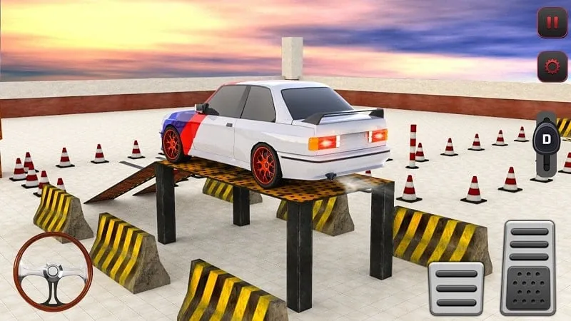 Modifikasi mobil di Advance Car Parking Games MOD APK.