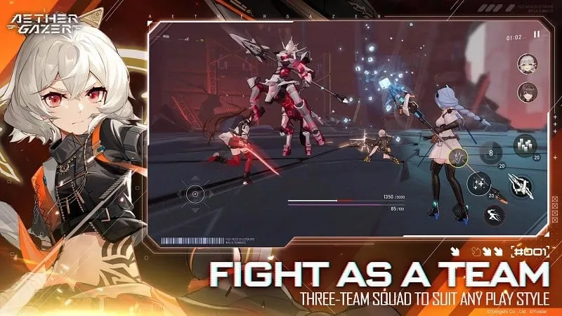 Tela inicial do jogo Aether Gazer MOD APK