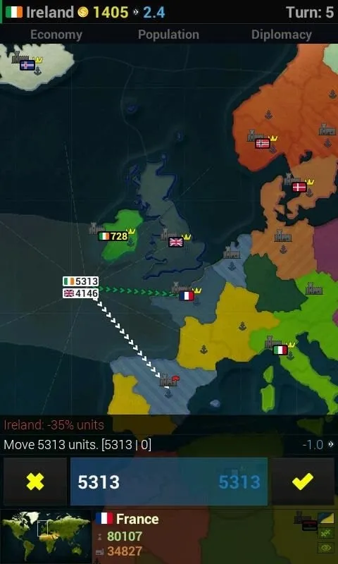 Age of History diplomacy screen