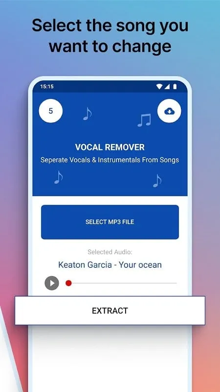 AI Vocal Remover Karaoke mod apk miễn phí đang hoạt động