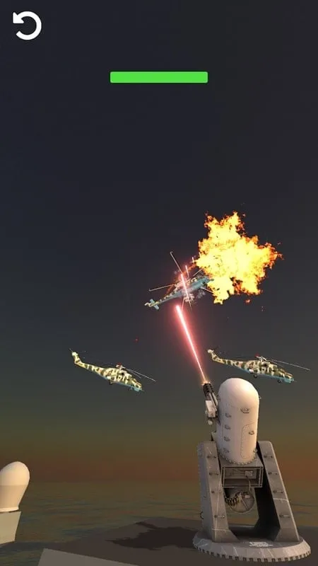 Successfully defending the base in Airborne Attack.