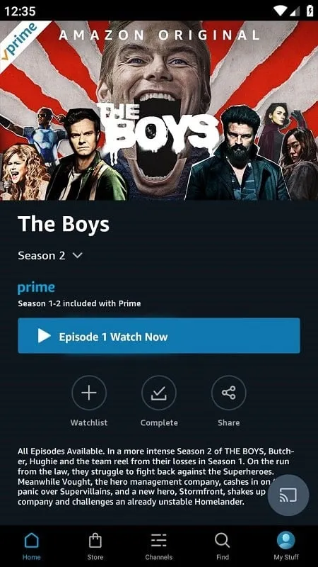 Usando os recursos do Amazon Prime Video Mod APK