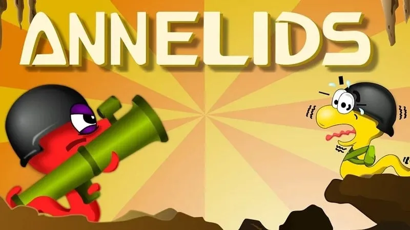 Annelids Online battle gameplay screenshot.