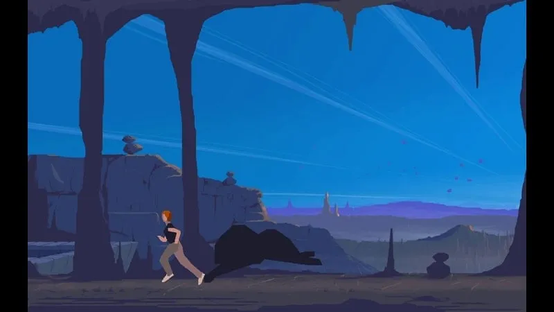 Choosing a game mode in Another World.