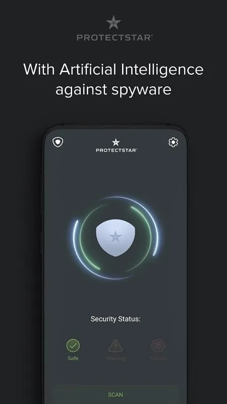 Giao diện Anti Spy 4 Scanner Spyware mod hiển thị tính năng premium