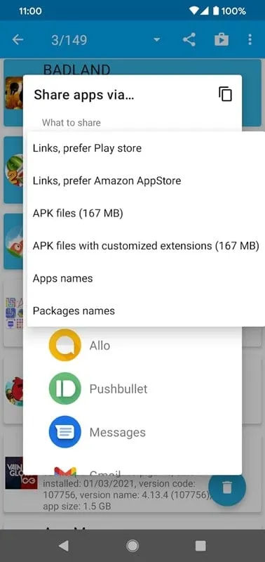 App Manager mod apk showing detailed app information