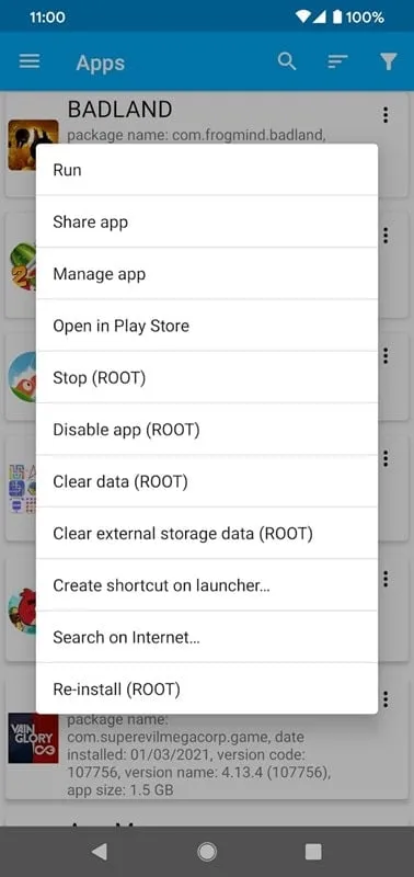 App Manager Mod free download interface