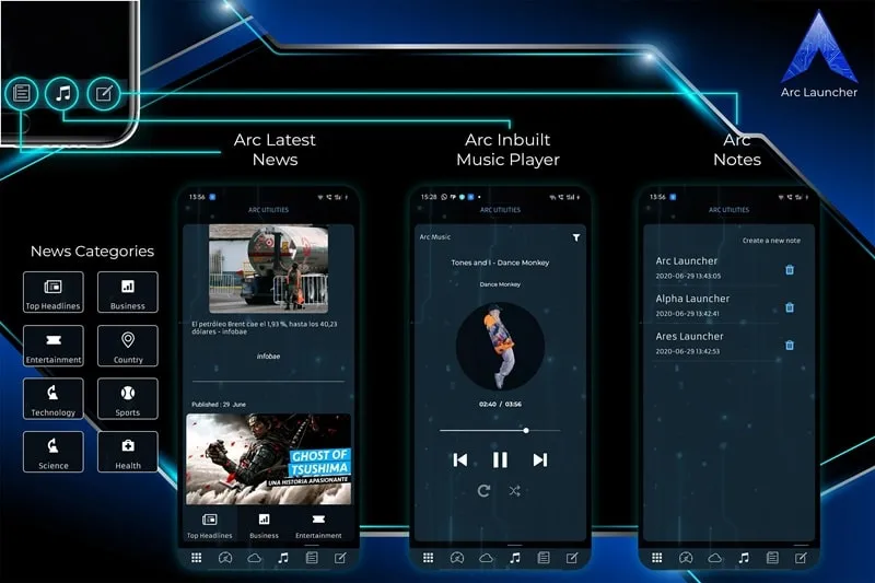 ARC Launcher settings and customization options