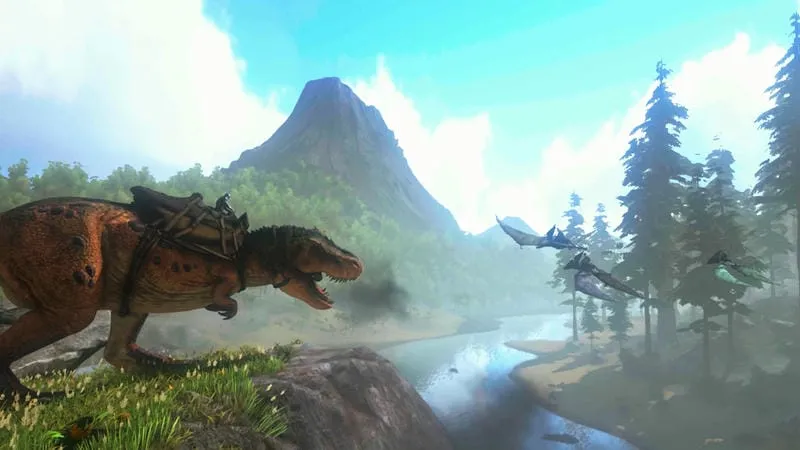 Screenshot Gameplay ARK Ultimate Mobile Edition yang Menunjukkan Peta Dalam Game