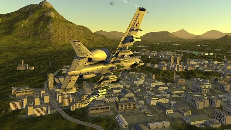 Gameplay Armed Air Forces dengan MOD.