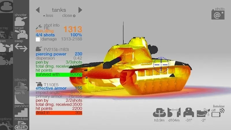 Tampilan antarmuka Armor Inspector mod dengan fitur premium