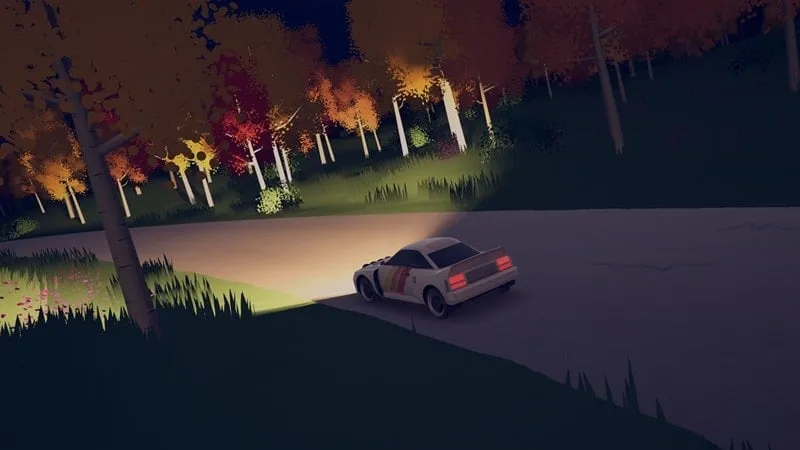 Captura de pantalla que muestra los autos desbloqueados en Art of Rally MOD APK.