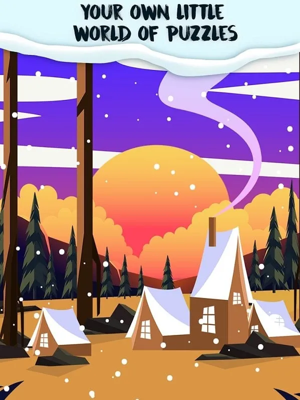 Example of using hints in the Art Puzzle game.