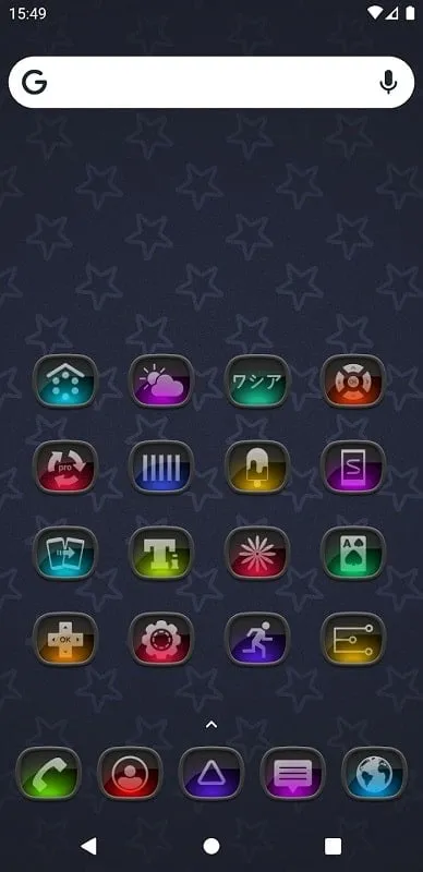 Painel de controle do Asabura Icon Pack