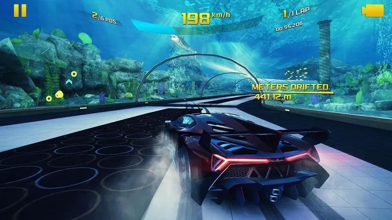 Example of in-game store interface in Asphalt 8 showcasing available cars.