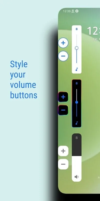 Interface do mod Assistive Volume Button mostrando o recurso de ativar a tela