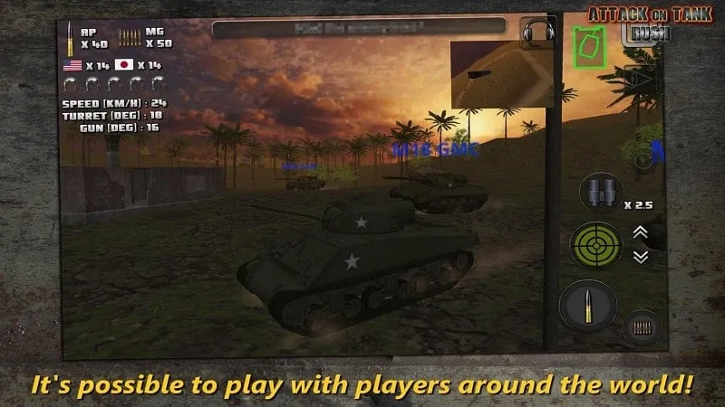 Tangkapan layar Attack on Tank MOD APK