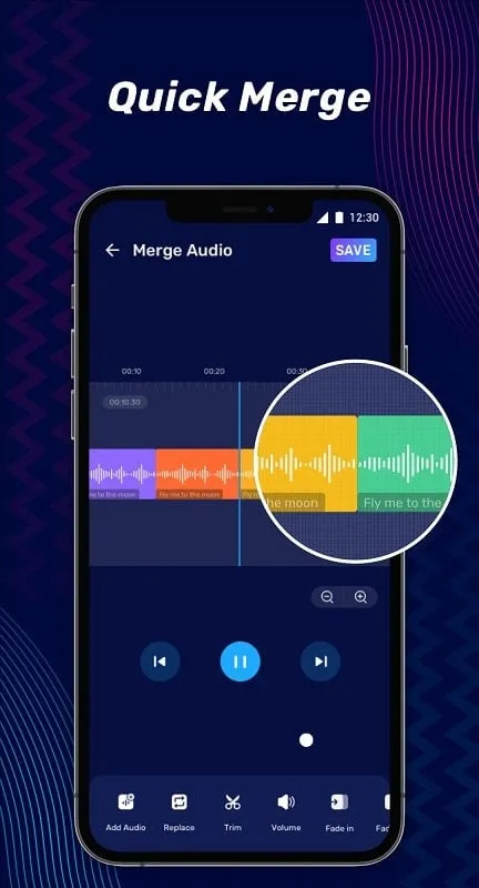 Giao diện Audio Editor Music Editor mod giới thiệu tính năng chuyển đổi video sang âm thanh