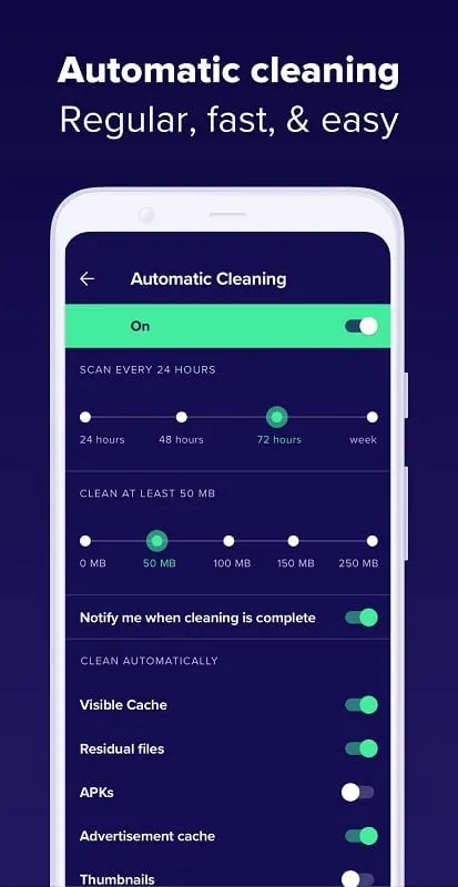 Avast Cleanup đang quét tìm tệp rác