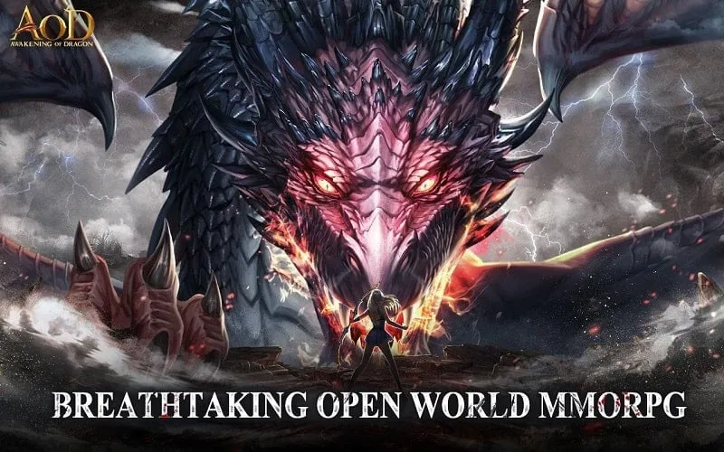 Tampilan game Awakening of Dragon dengan fitur MOD.