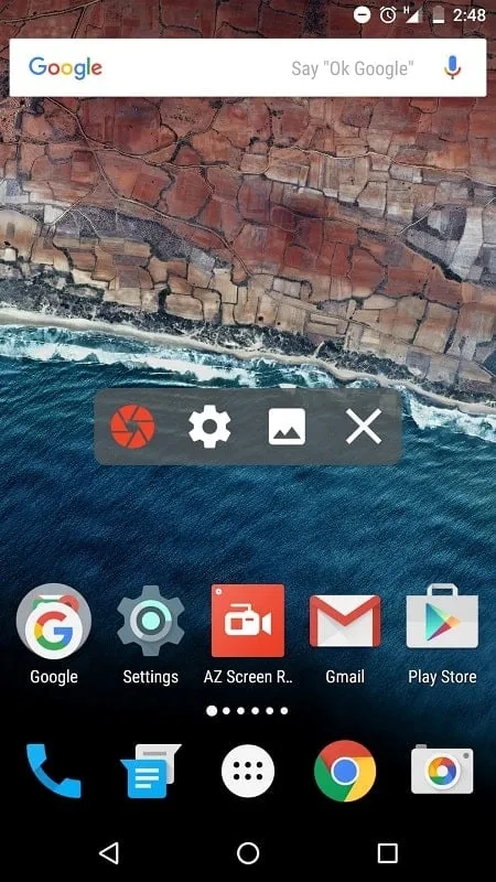 Menu de configurações do AZ Screen Recorder mod