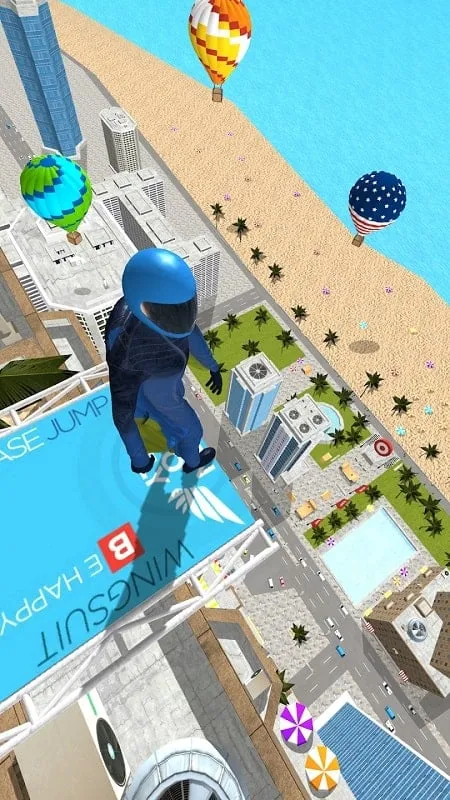 Screenshot gameplay Base Jump Wing Suit Flying mod