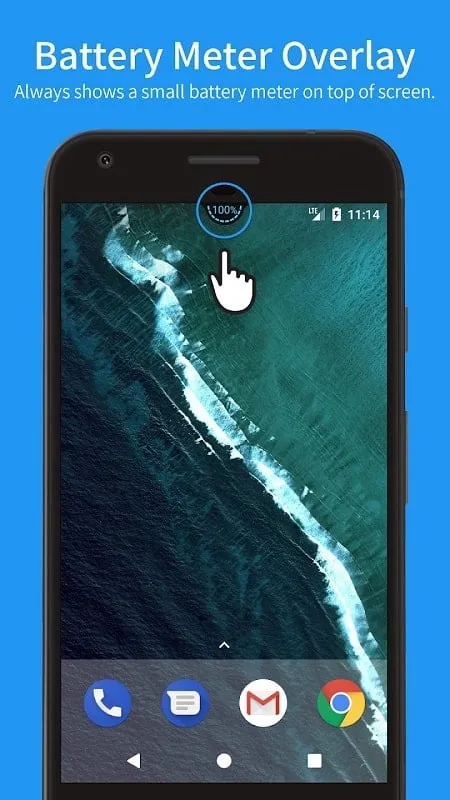 Battery Meter Overlay mod interface showing premium features