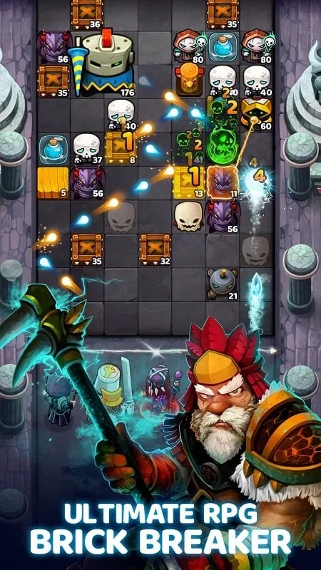 Tampilan antarmuka game Battle Bouncers di perangkat Android.