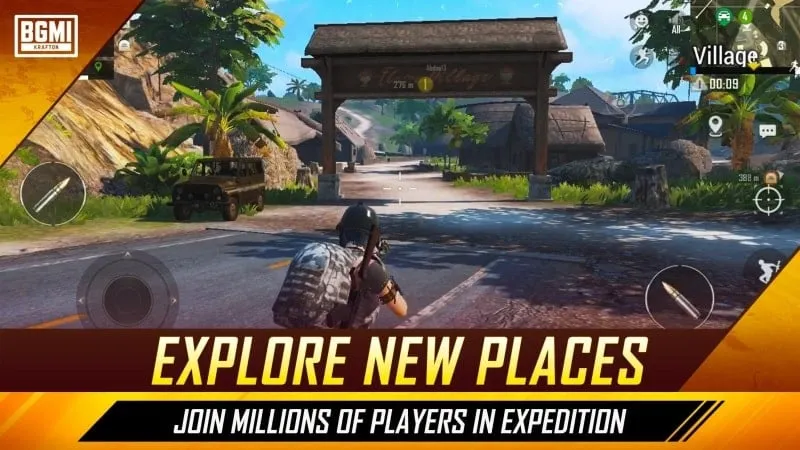 Tampilan Mod Battlegrounds Mobile India di Android