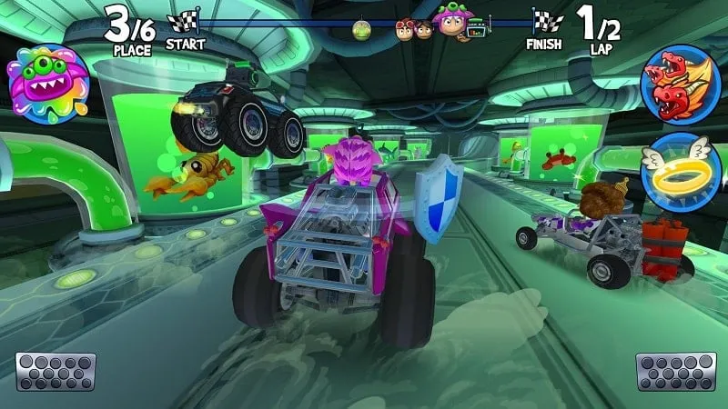 Tùy chỉnh xe kart với tài nguyên vô hạn trong Beach Buggy Racing 2.