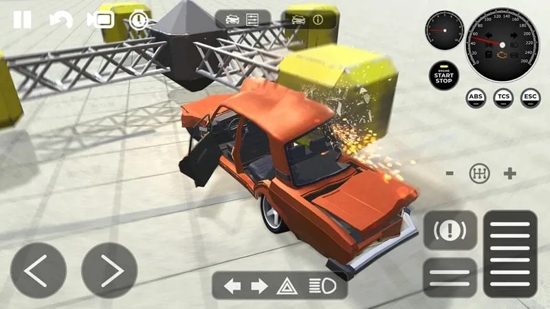 Ảnh chụp màn hình lỗi trong Beam Drive Crashes Original 3D MOD APK và cách khắc phục.