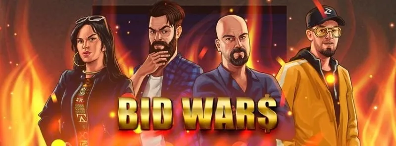 Cảnh đấu giá kho hàng trong game Bid Wars.