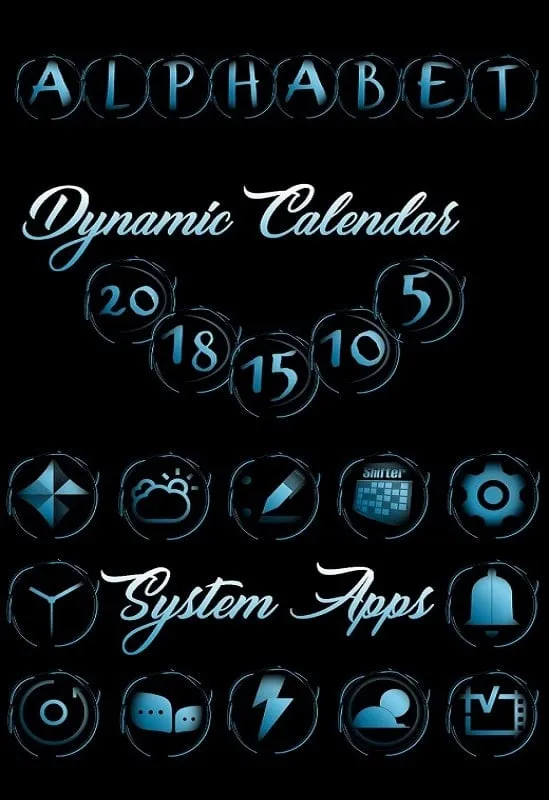 Descarga Black Army Sapphire Icon Pack MOD para Android