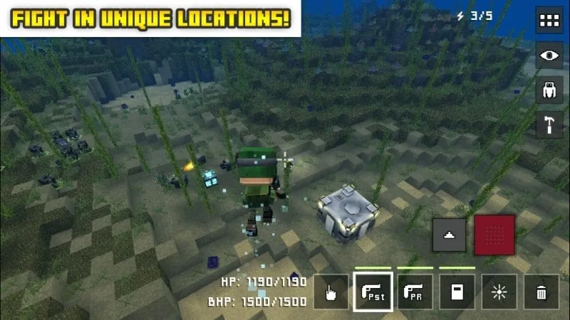 Block Fortress gameplay screenshot showcasing the building interface.