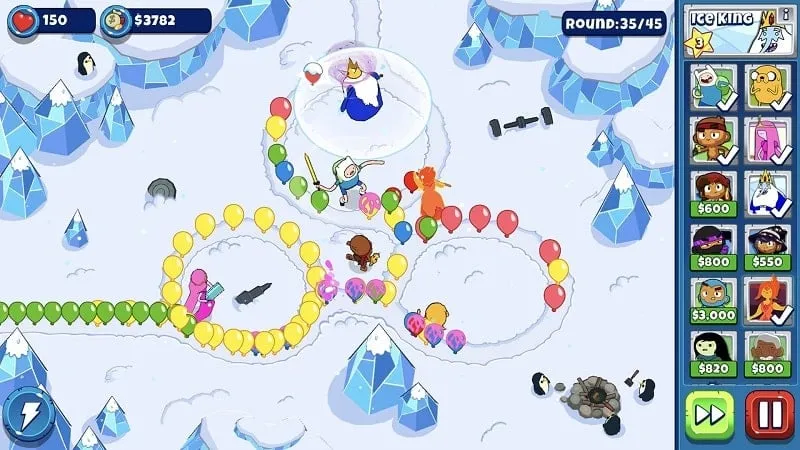 Loja do jogo Bloons Adventure Time TD com dinheiro infinito