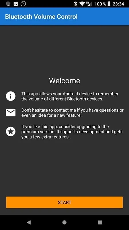 Bluetooth Volume Manager mod interface showing premium features
