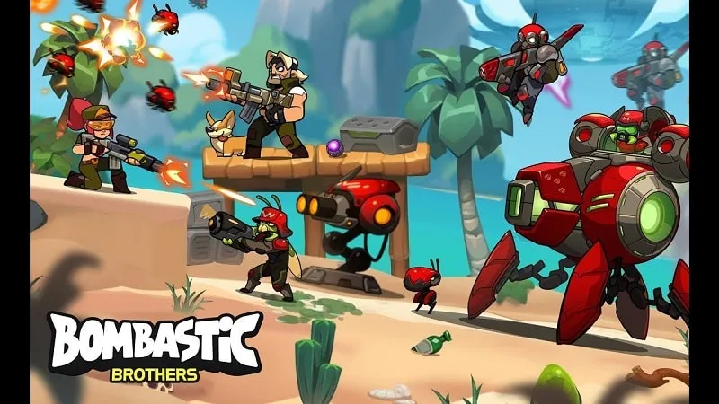 Tangkapan layar Bombastic Brothers MOD APK.