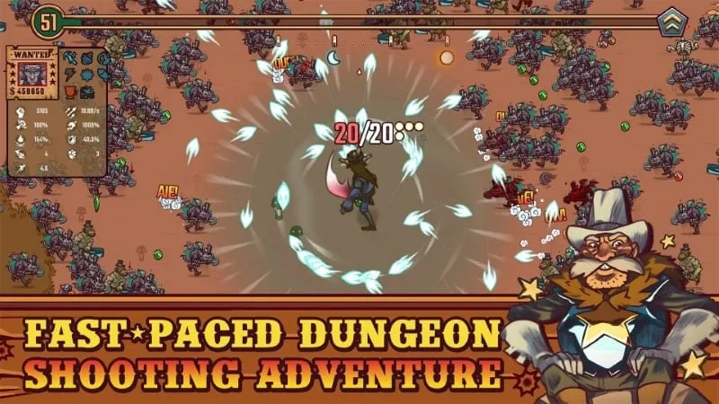 Gameplay screenshot showcasing the character selection screen in Bounty of One with various characters available for purchase.