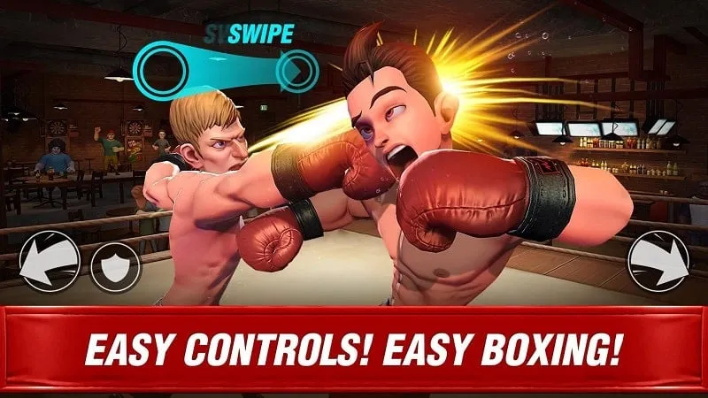 Uma captura de tela da loja do jogo Boxing Star, demonstrando a liberdade de compra com o mod de dinheiro infinito.