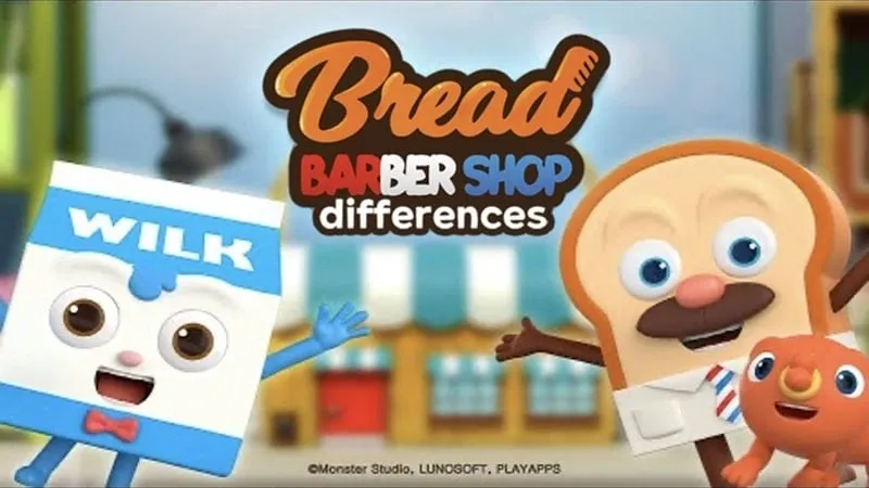 Entering Bread's Barbershop in the mobile game.