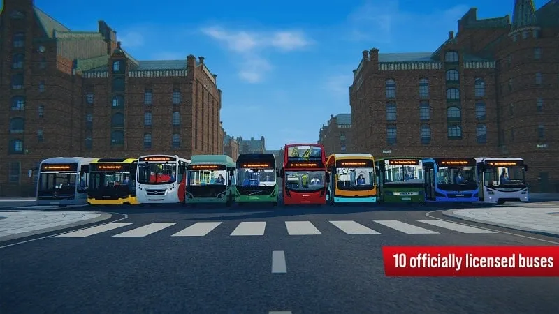 Showcase of different buses available in the Bus Simulator City Ride mod.