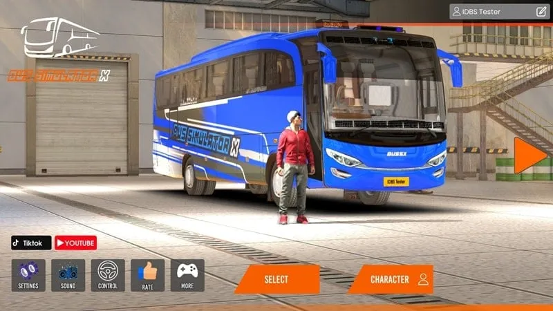 Captura de pantalla del juego que muestra las funciones del mod en Bus Simulator X.